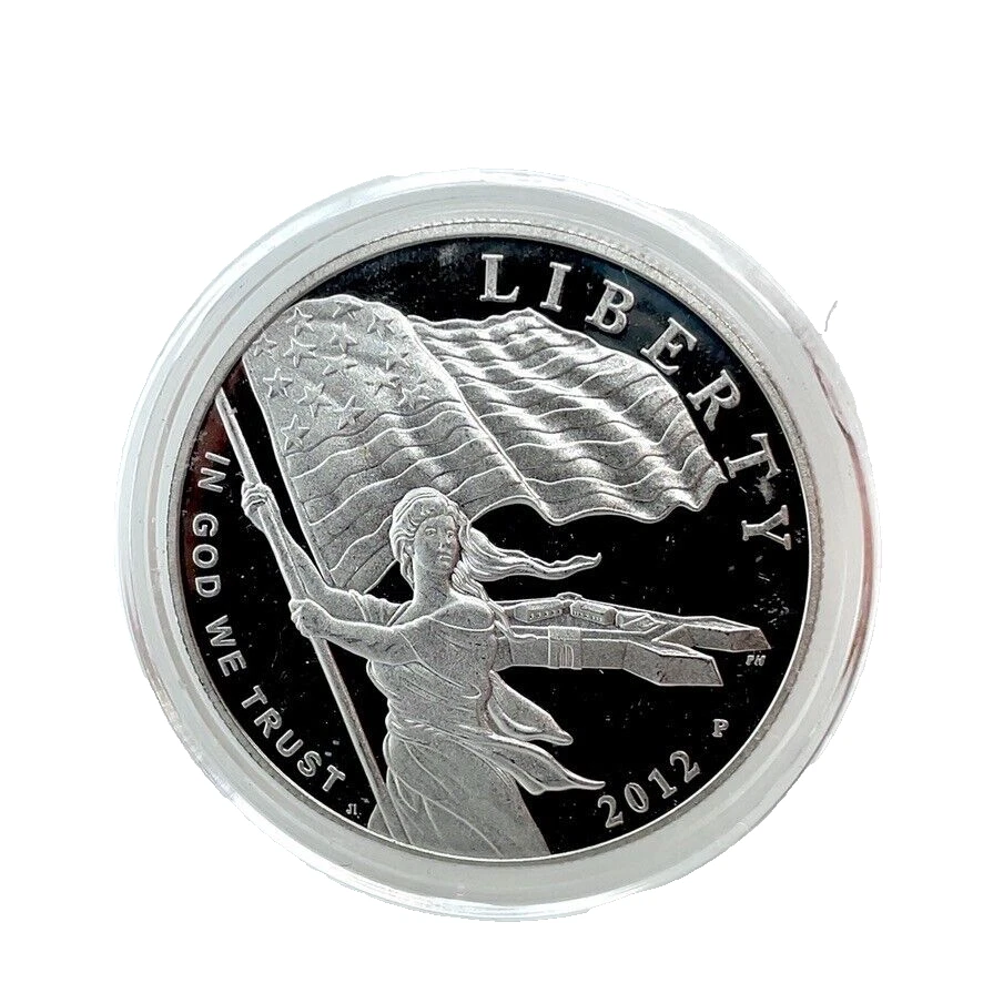 2012-P Star Spangled Banner Commemorative 90% Silver PROOF $1 Dollar In Capsule - Image 3 of 4