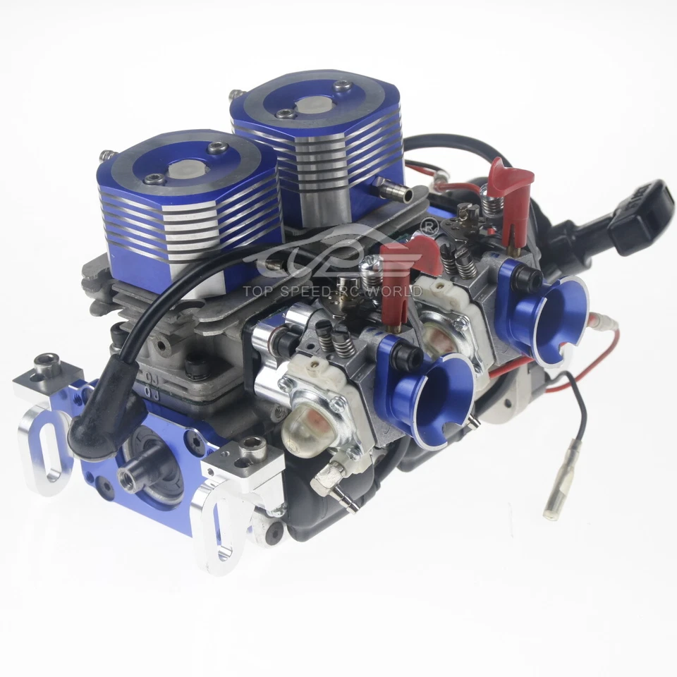 58CC Engine with Two Cylinder for 1/5 RCMK ZENOAH Marine Gas Engine RC Boat - Image 2 of 4