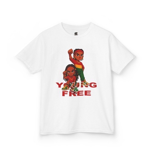 Juneteenth Young & Free Kids Empowering Youth Unisex T-Shirt - Picture 4 of 37
