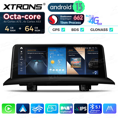 10,25'' Android 13 8-Core Autoradio GPS WIFI 4G LTE 64G USB für BMW X3 E83 Mask