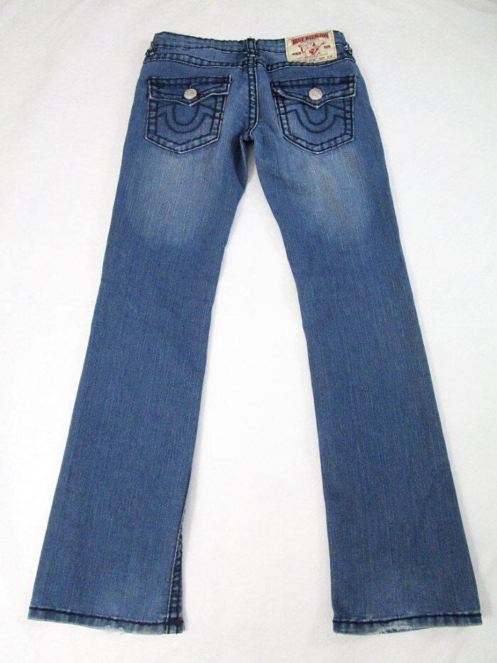 True Religion Sz 28 x 32 Joey Super T Flare Jeans Flap True Religion Sz 28 x 32 Joey Super T Flare Jeans Flap