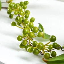 Set of 2 Factory Direct Craft Artificial Green Berry and Leaf Garlands