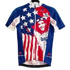Hincapie Mens XS Cycling Full Zip Jersey Shirt USA Champion Tour de France Race