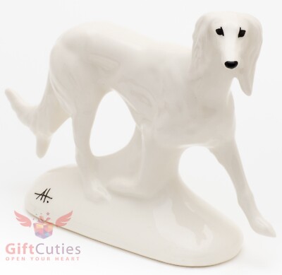 Porcelain Figurine of the Sighthound Saluki dog