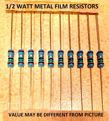 100 Resistenze Al Metallo 1 MEG Ohm 1/2 Watt 1% – VENDUTE DA USA
