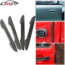 Universal Black Carbon Fiber Car Side Door Edge Protection Guards Trim Sticker