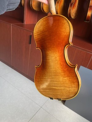 Handmade 4/4 European violin flamed maple sweet sound free case nylon string