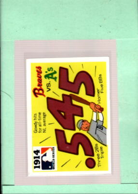 1971 Fleer Laughlin World Series Black Backs #12 1914 - Braves vs. A's  ID:45441