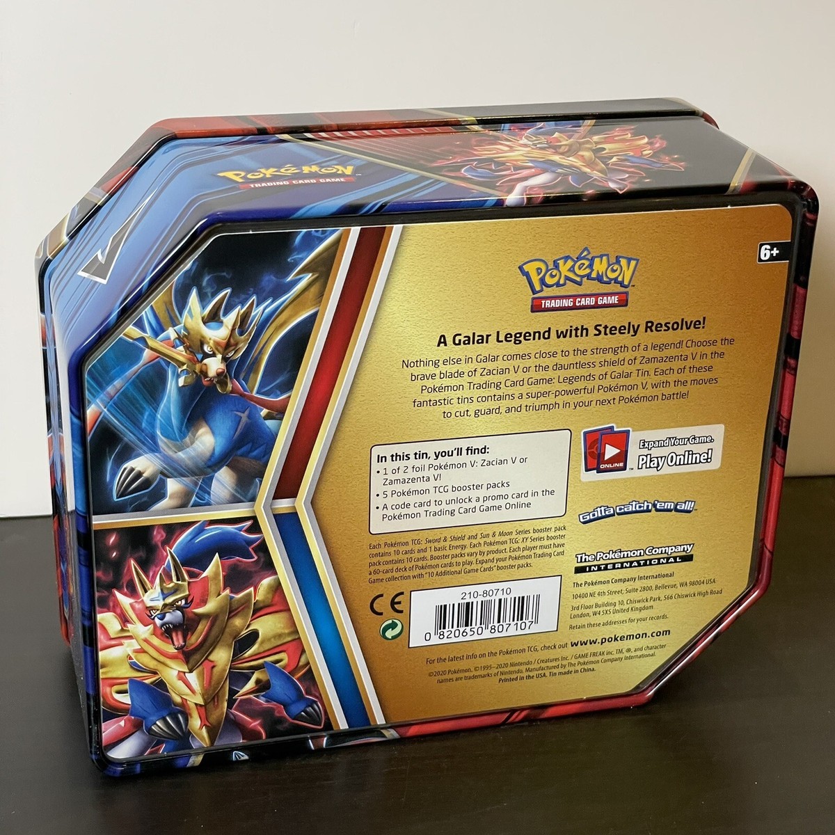 pokemon trading card game galar collection TIN ONLY* Pokémon Trading Card Game Legends of Galar Tin Open