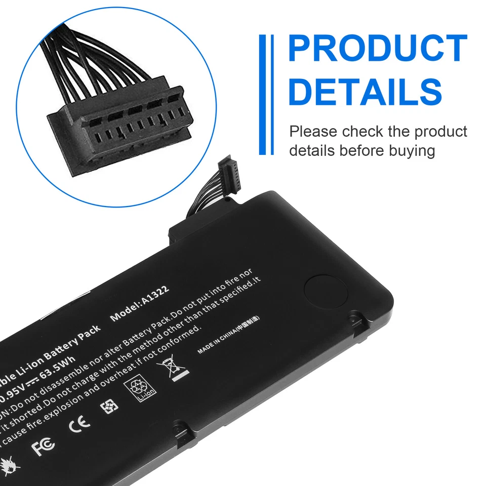 A1322 Genuine OEM Battery For Apple MacBook Pro 13"A1278 Mid 2009 2010 2011 2012 - Image 3 of 4