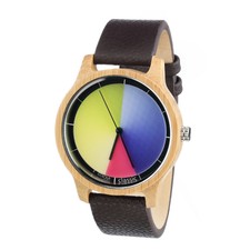 Rainbow Watch - Cool Wood Classic Unisex Armbanduhr Quarz