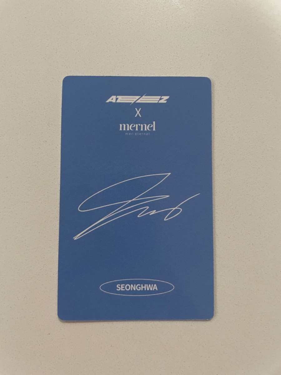 ATEEZ x Mernel collaboration SEONGHWA OFFICIAL photocard (rare) | eBay