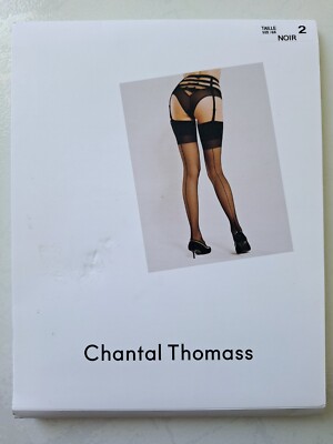 Bas Porte-jarretelles Opaque Chantal Thomass - 70 Deniers - Taille 2 - Noir - Réf. T061 - Neuf Avec étiquettes