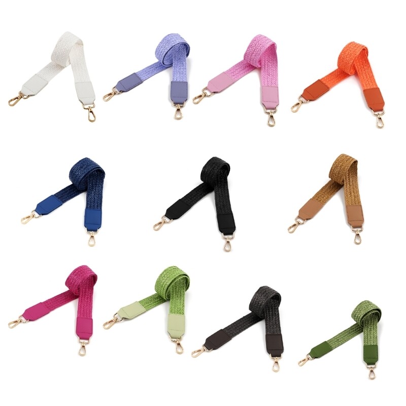 Solid Color Crossbody Bag Strap PU Leather Replacement Belt Wide Shoulder Strap