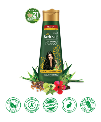 Emami Kesh King Ayurveda Aloe Vera Herbal Shampoo Anti-Hair fall -30ML-mini Size - Picture 4 of 9