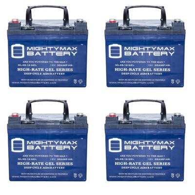 Mighty Max 12V 35AH GEL Replaces Majors Mobisist Liberty 518 Fold Chair - 4 Pack