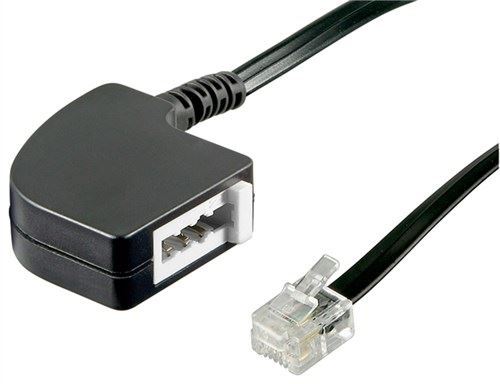 Goobay TAE adapter TAE-N female to RJ11/RJ14 male 6P4C black 0.2 m 0.2m 68591