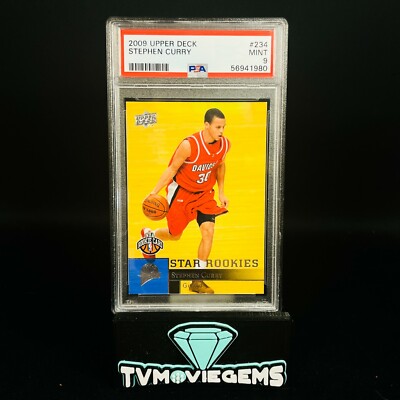 STEPHEN CURRY 2009 UPPER DECK STAR ROOKIES RC #234 PSA 9 MINT