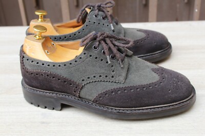 Chaussures Church's Burwood Richelieu En Daim Marron - Pointure 42,5 EU (9 US) - Largeur G - Très Bon état Occasion