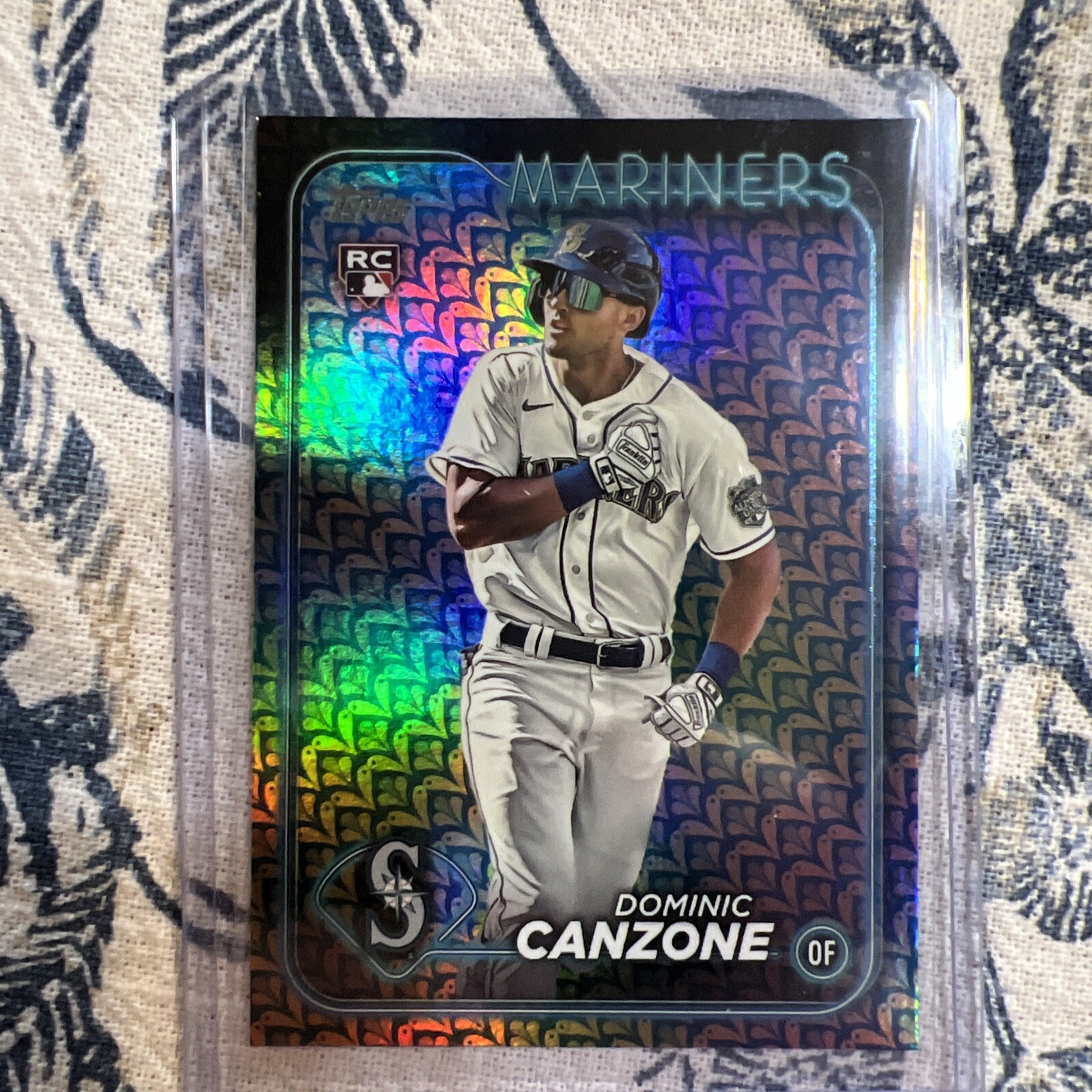 2024 Topps Series 1 Dominic Canzone RC Rookie Card Holiday Foil #195 Mariners