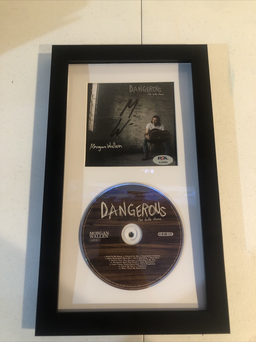 MORGAN WALLEN SIGNED AUTOGRAPH FRAMED CD DISPLAY PSA COA DANGEROUS