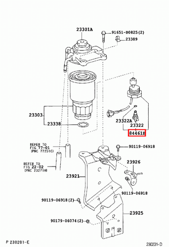 Genuine Toyota LandCruiser 79 78 Series HDJ HZJ Fuel Filter Water Sensor Switch - Picture 17 of 24