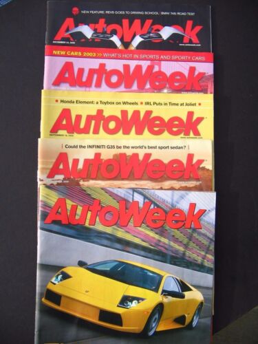 AutoWeek Magazine Lot of 5 Issues   June 2002 - December 2002  - Afbeelding 1 van 1
