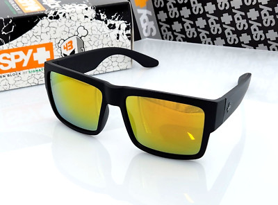 Men's Polarized Cyrus Sunglasses Matte Black Orange Mirror Polarized Lens 140mm