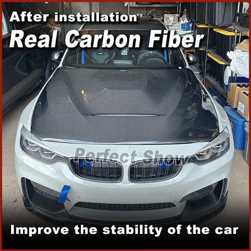 For BMW 3 4 Series F30 F32 F33 F36 REAL Carbon Bumper Engine Hood Bonnet Cover - Picture 2 of 14