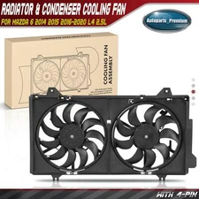 Dual Radiator and Condenser Cooling Fan Assembly for Mazda 6 2014-2021 L4 2.5L