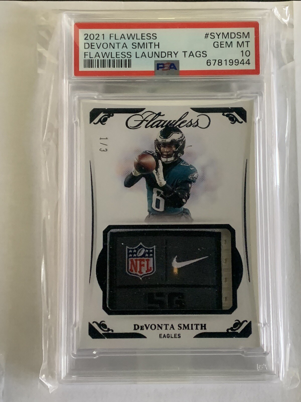 DeVonta Smith Panini Flawless Flawless Laundry Tags #SYMDSM Base