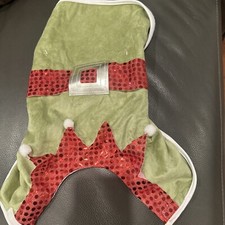 Christmas Elf Dog Size Medium M Dog Costume Red Green Pet Coat M