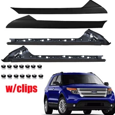 Pair Inner & Outer Windshield A Pillar Molding Trim For Ford Explorer 2011-2019