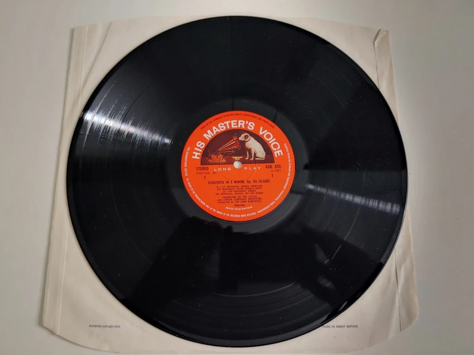 ASD 655 Jacqueline Du Pre Elgar Cello Concerto Barbirolli EX+ UK 1st Ed Semi EMI - Image 3 of 4