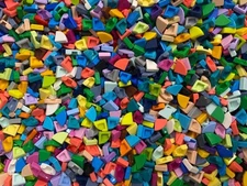 200 Assorted Lego Round 1 x 1 Quarter Tiles Lot: mixed colors: 1x1, 25269 tile
