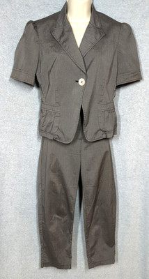 MARELLA Pant Suit Jacket 8 Matching Pants 6 Gray Sophisticated Polished Luxury