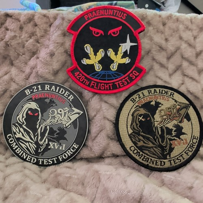 #ad Combined Task Force 420th Test Wing at EAFB. B 21 Raider bomber patches coins. $40.00