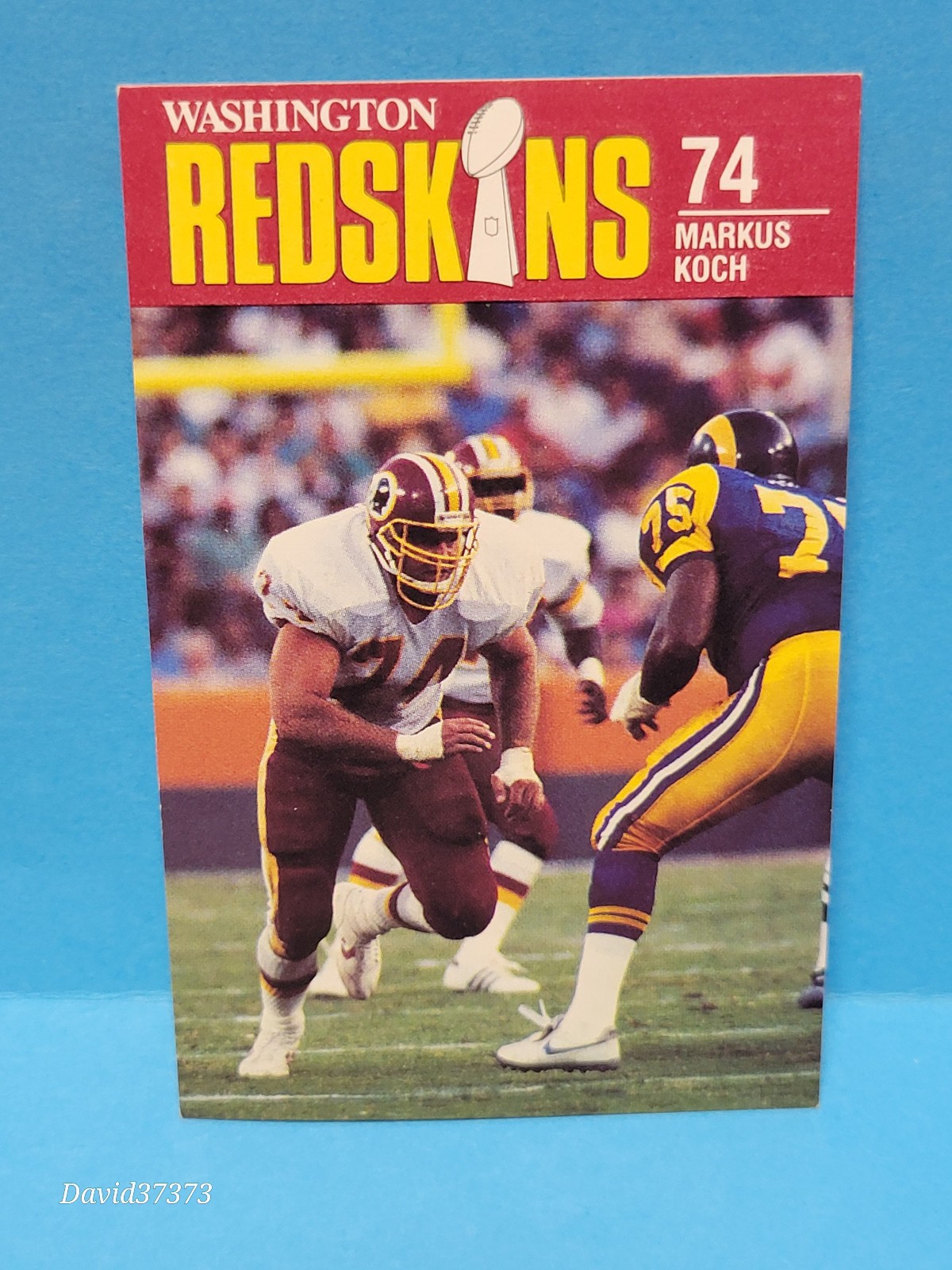 1988 Mobil Jell-o Washington Redskins Police -  Markus Koch #74