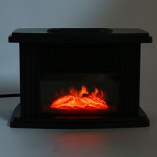 N- Mini Electric Fireplace Heater Simulated Flame Efficient Heating Quiet