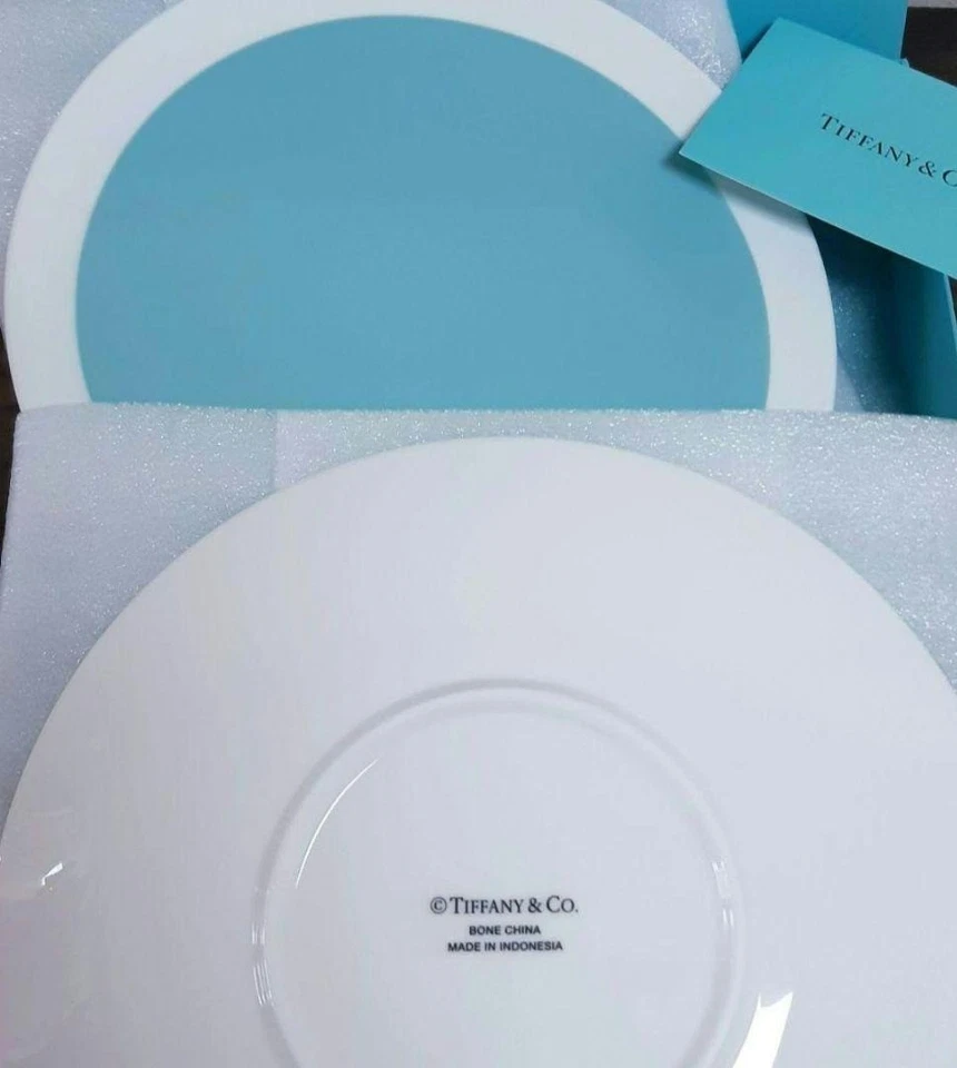 Lot de 2 plaques de bloc de couleur Tiffany 7 et demi en Tiffany Co inutilisées - Photo 3/3