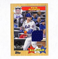 2022 Topps Pete Alonso 1987 All Star Jersey Relic Card Mets 