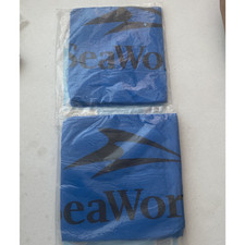 Vintage Sea World Vinyl Rain Poncho Child Adult Size Shamu Killer Whale 2 pc