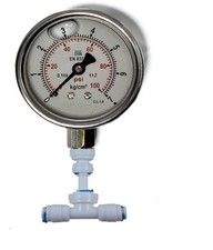 Water pressure gauge, Accurate 2.5 inch Large display (7 Kg down Entry)