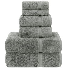 Luxury Spa and Hotel Quality Premium Cotton 6-Piece Towel Set 2 x Bath Towel...