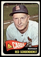 1965 Topps Red Schoendienst #556 St. Louis Cardinals