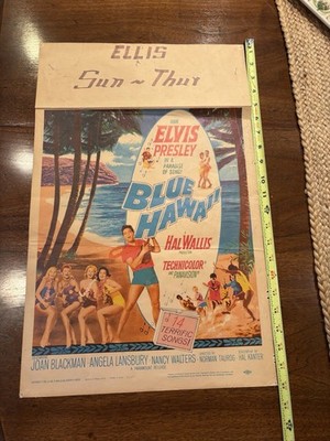 Elvis Presley Blue Hawaii Window Card 1961 Original