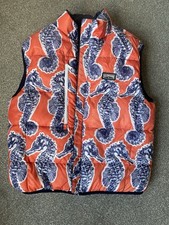 VILEBREQUIN, SEAHORSE PUFFER DOWN FILLED GILET, FULLY REVERSIBLE AGE 12Y £190