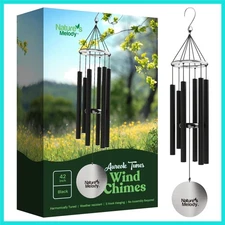 Nature’s Melody Aureole Tunes Wind Chimes – Outdoor Windchime with 6 Tubes Tu...