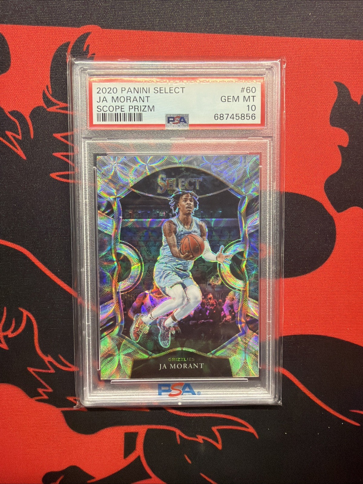 2020 Panini Select Scope Prizm #60 Ja Morant PSA 10, Pop 5