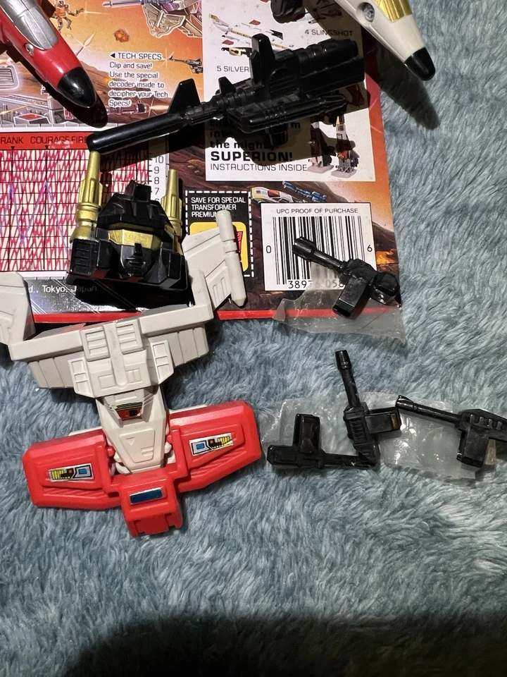 Vintage Lot G1 Transformers SUPERION AERIALBOTS Hasbro Complete Great Condition - Image 4 of 4
